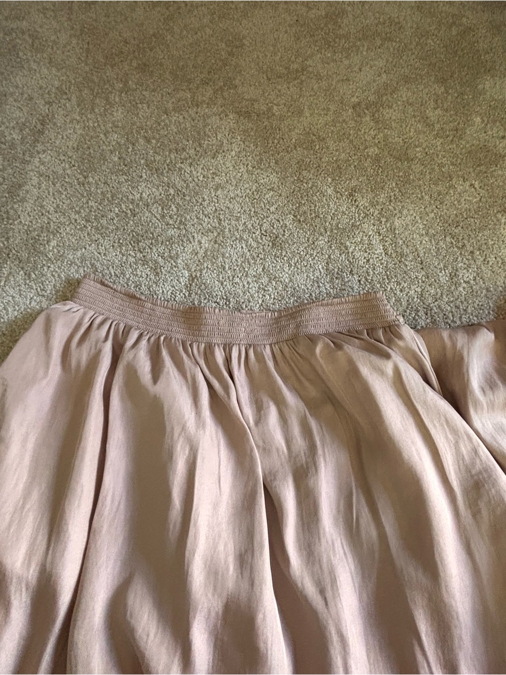 American Eagle Outfitters Blush Pink Satin Maxi Skirt Size M - Picture 8 of 10